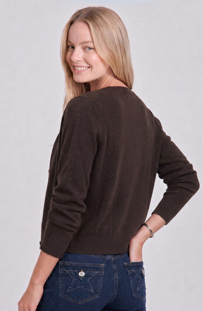 Cardigan Botones Brown