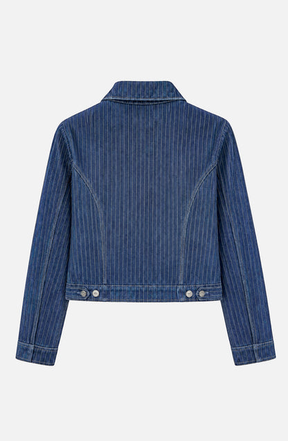 Chaqueta Denim Rayas Indigo
