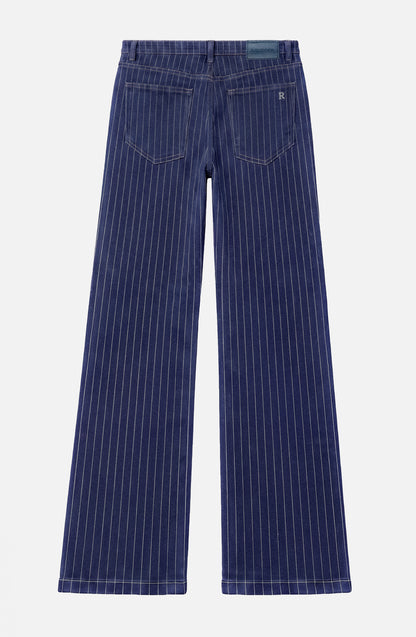 Pantalón Denim Rayado Indigo