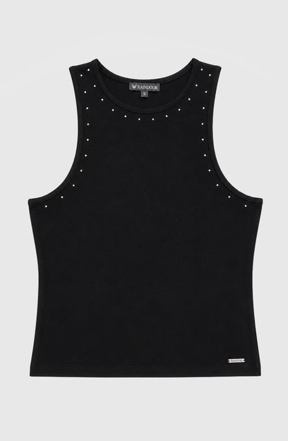 Polera Tank Tachas Black