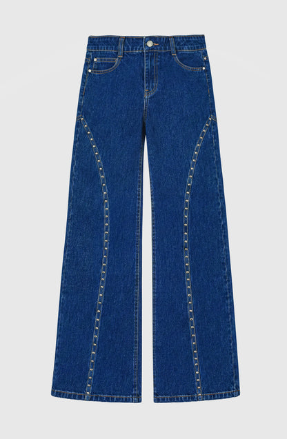 Pantalón Cortes Tachas Blue