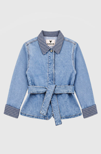 Chaqueta Detalle Print Blue