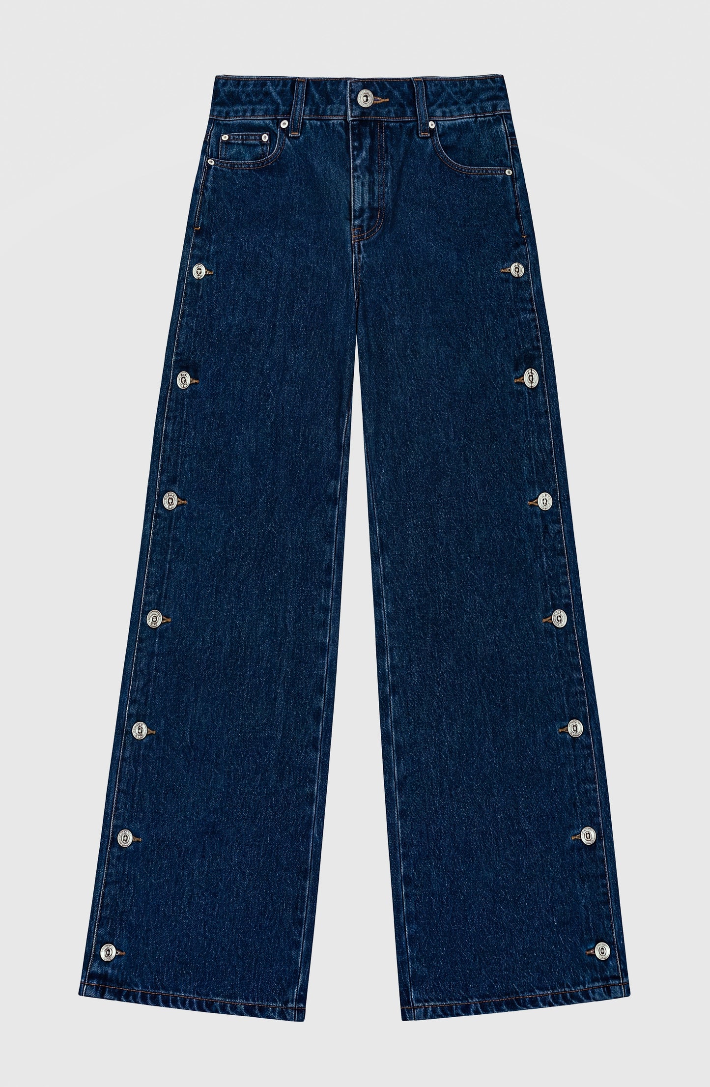 Pantalón Botones Laterales Indigo