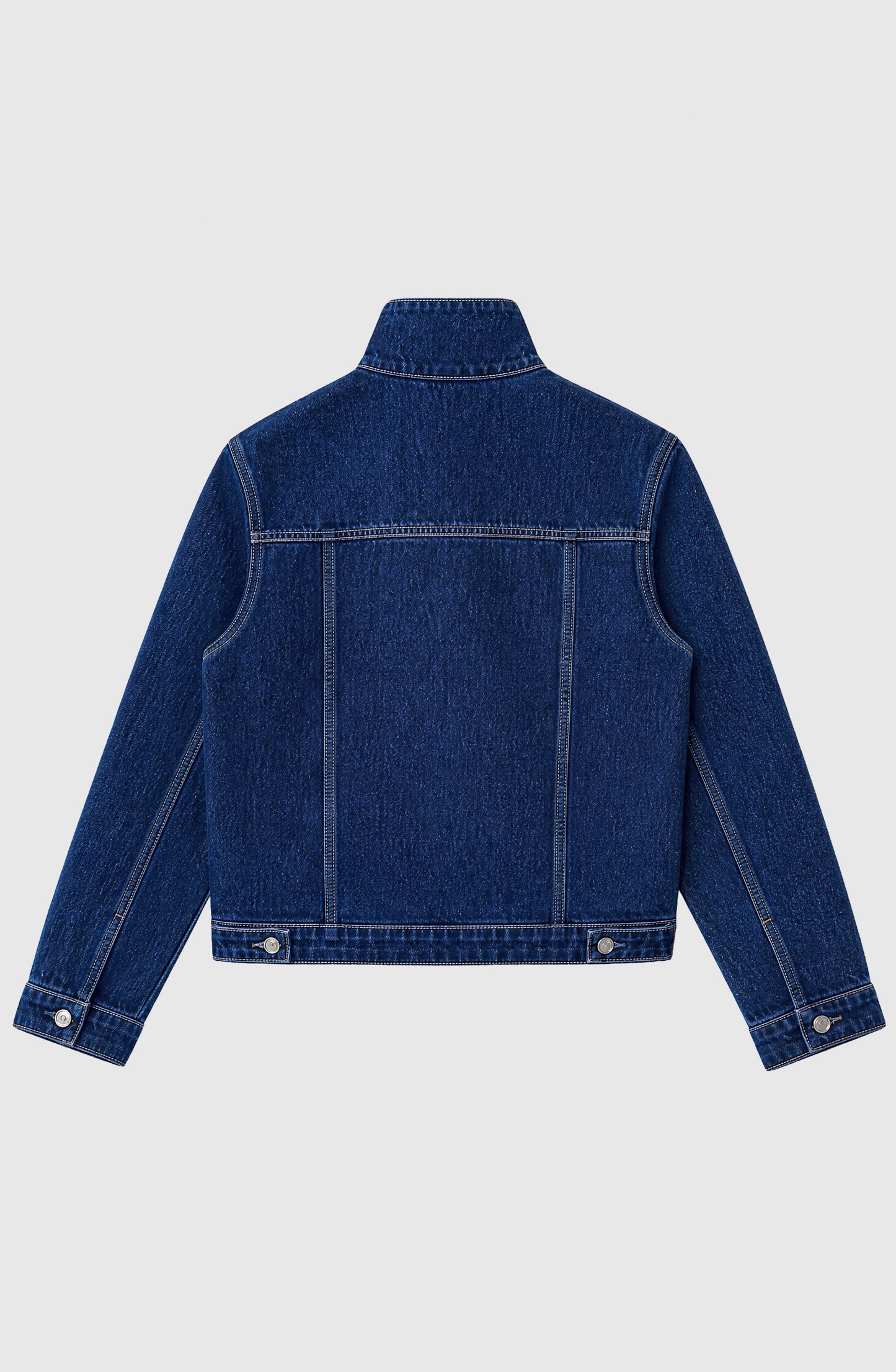 Chaqueta Denim Cuello Funnel Blue