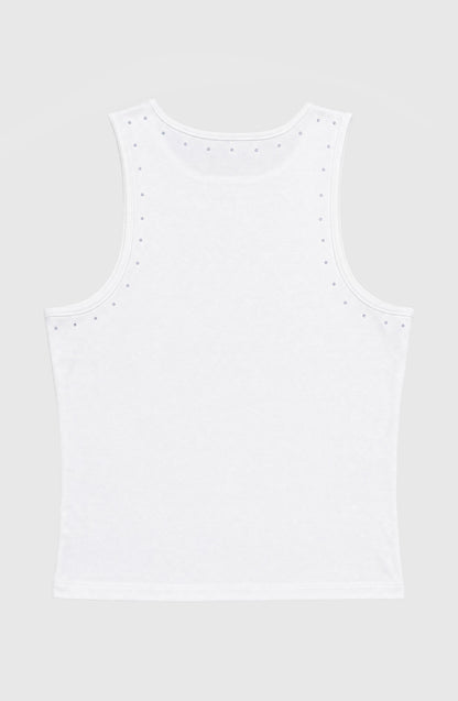 Polera Tank Tachas White