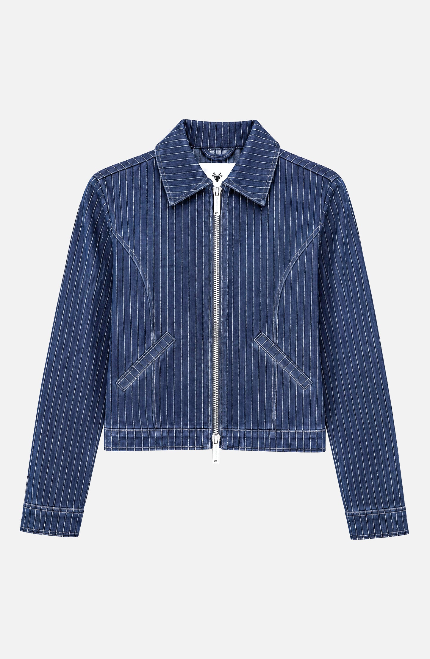 Chaqueta Denim Rayas Indigo