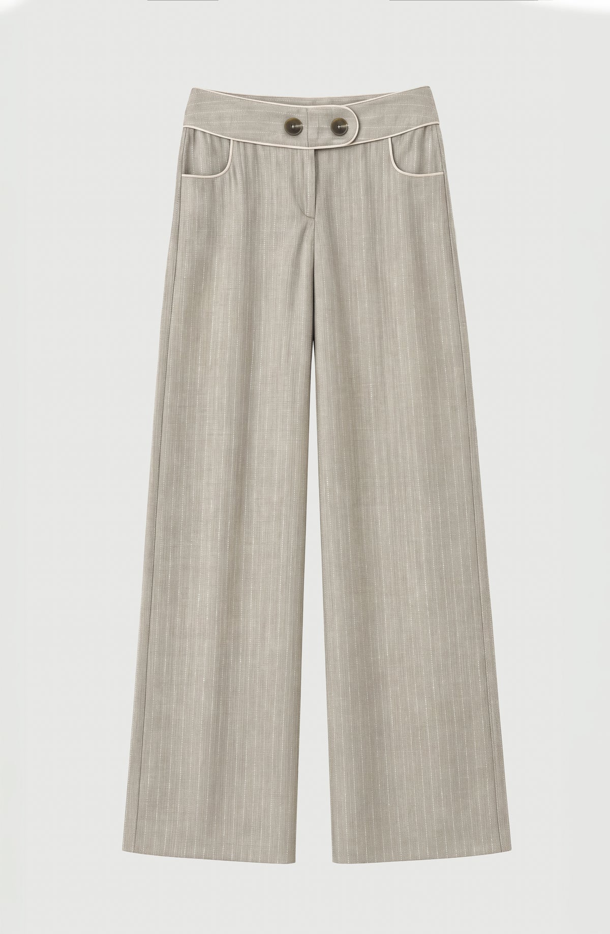 Pantalón Sastrero Lurex Beige