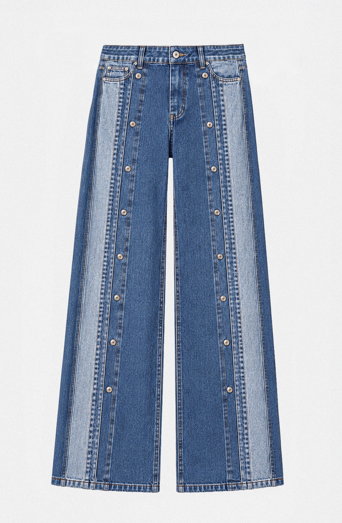 Pantalón Botones Frontales Blue
