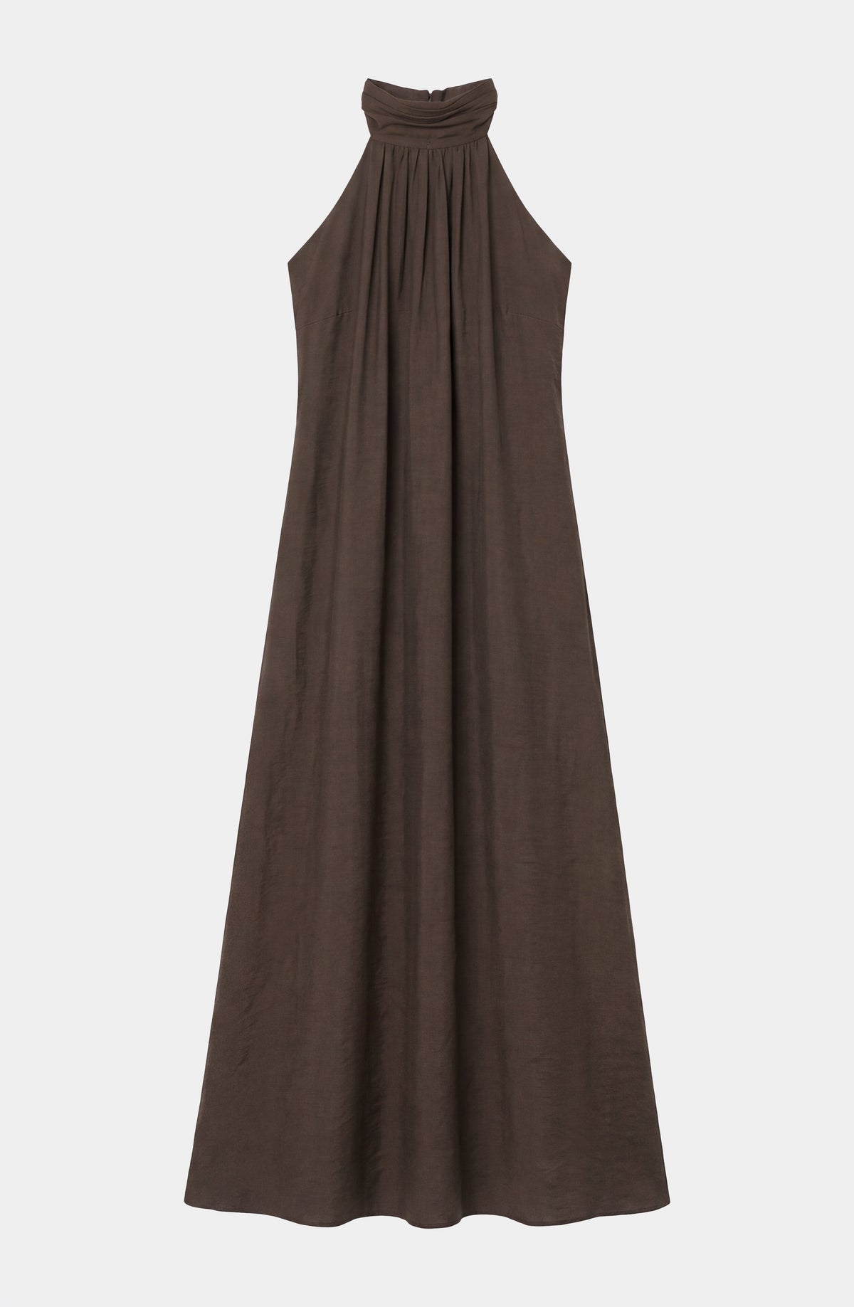 Vestido Largo Halter Brown