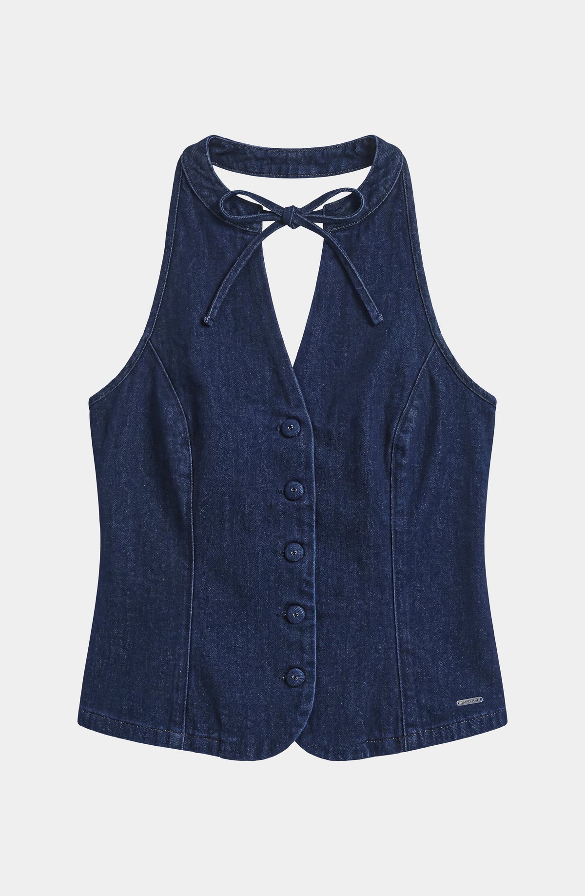 Vest Halter Tencel Denim Indigo