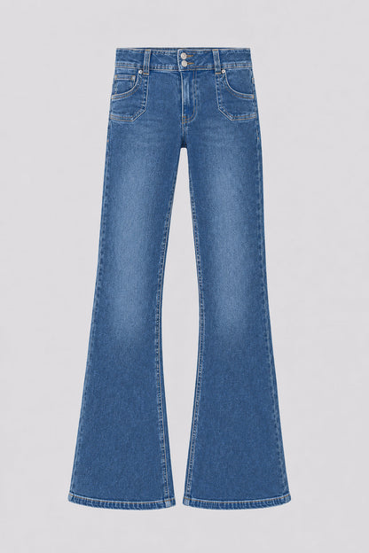 Pantalón Pretina Botones Blue