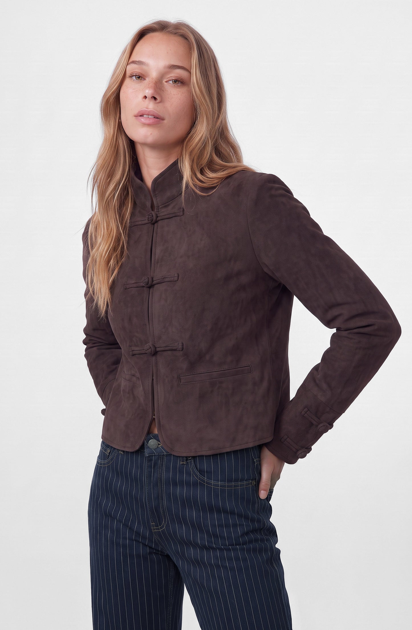 Chaqueta Suede Japo Brown