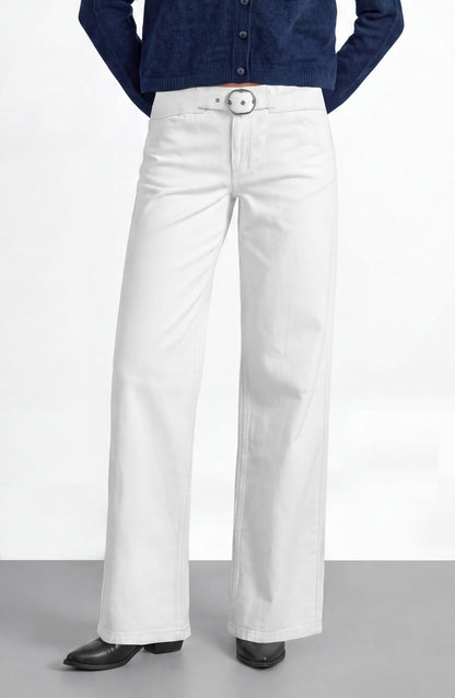 Pantalón Cinturón Pretina White