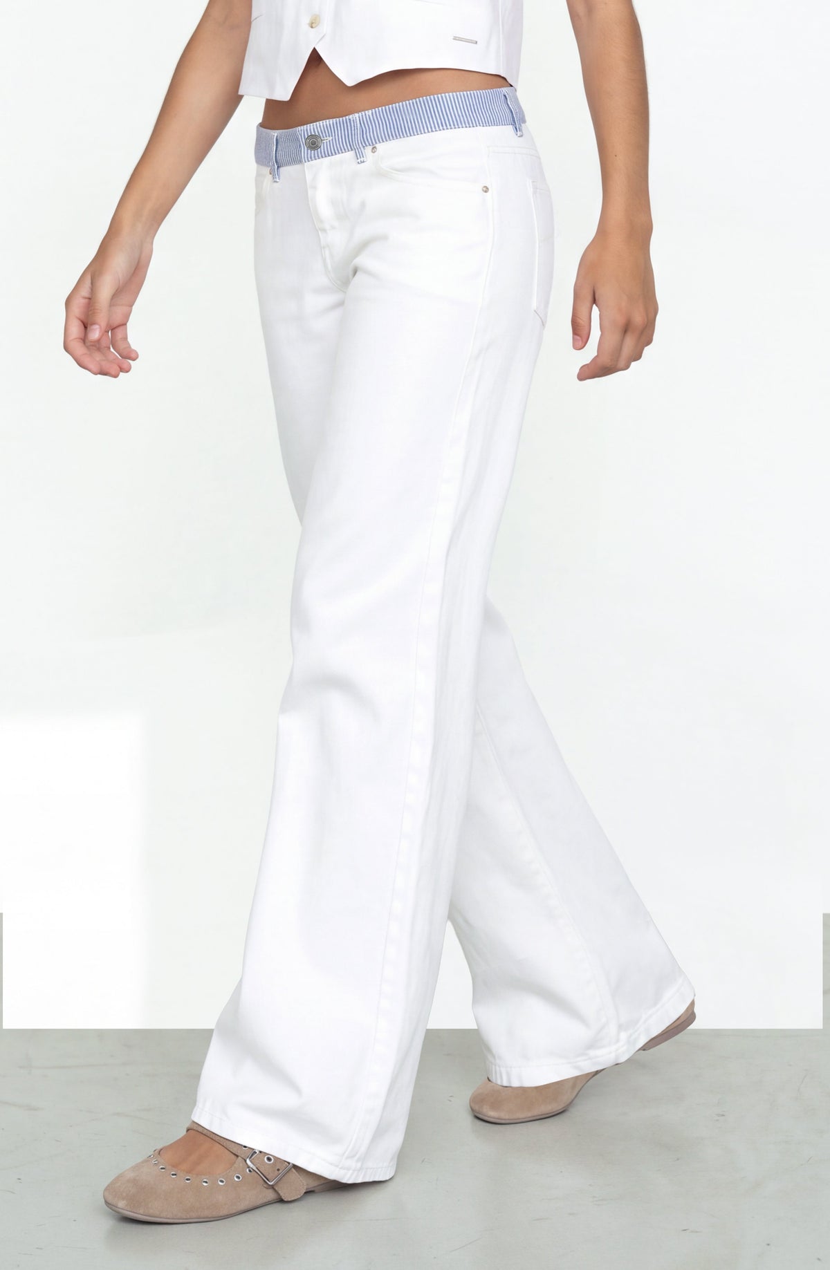 Pantalón Pretina Rayas Blue