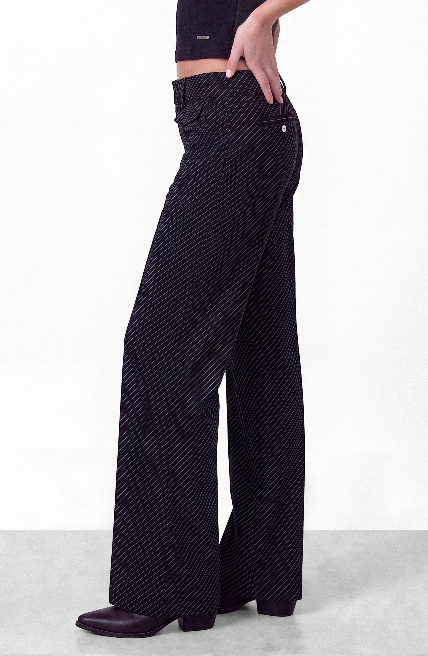 Pantalón Sastrero Rayas Black