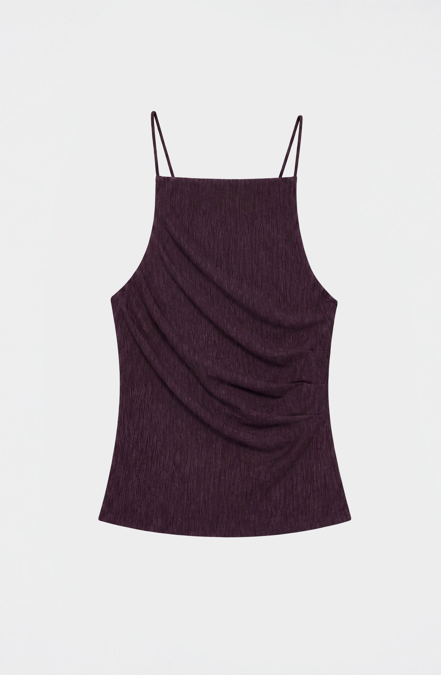 Top Drapeado Sin Espalda Burgundy