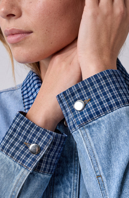 Chaqueta Detalle Print Blue
