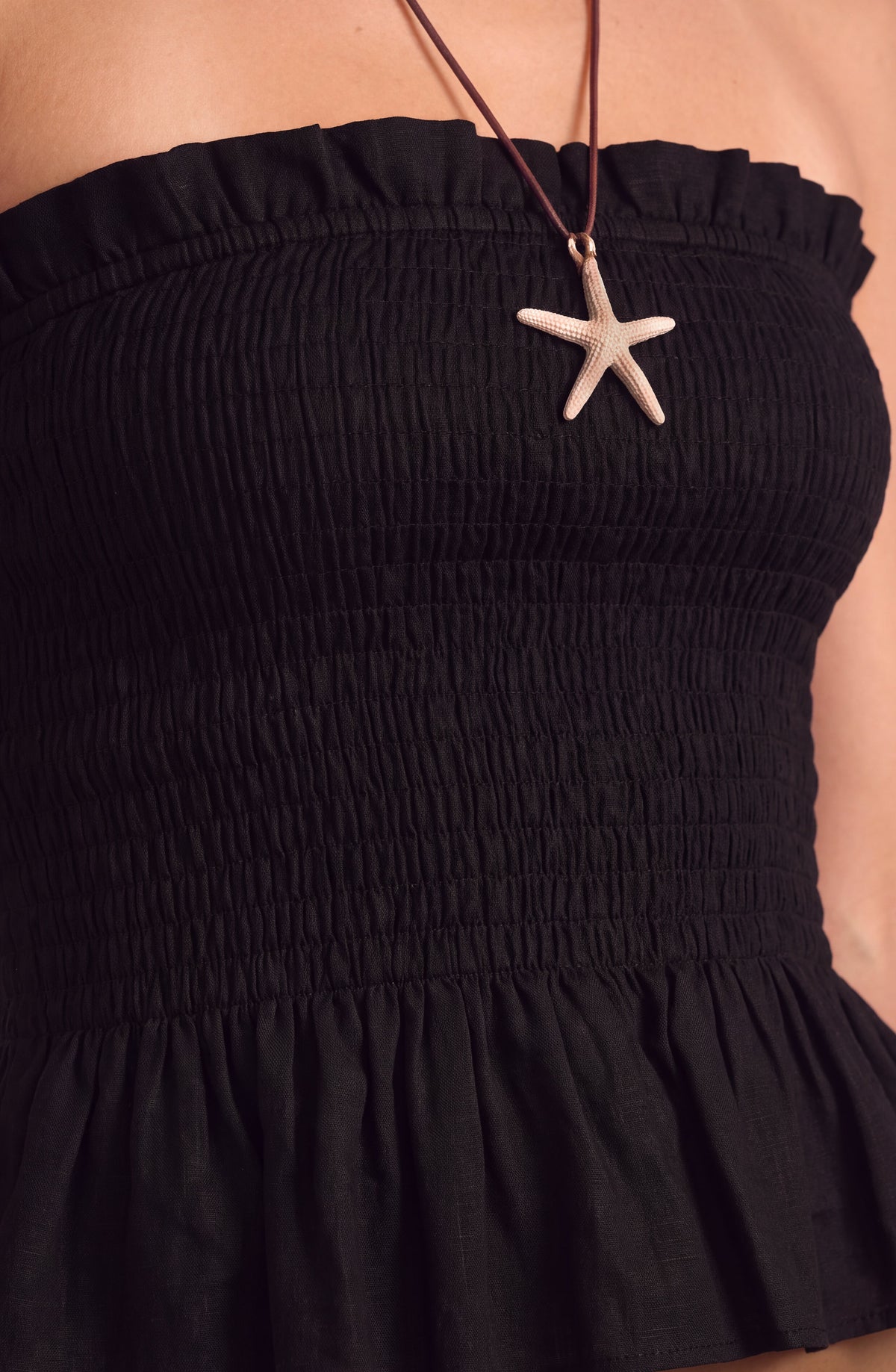 Top Strapless Panal Black
