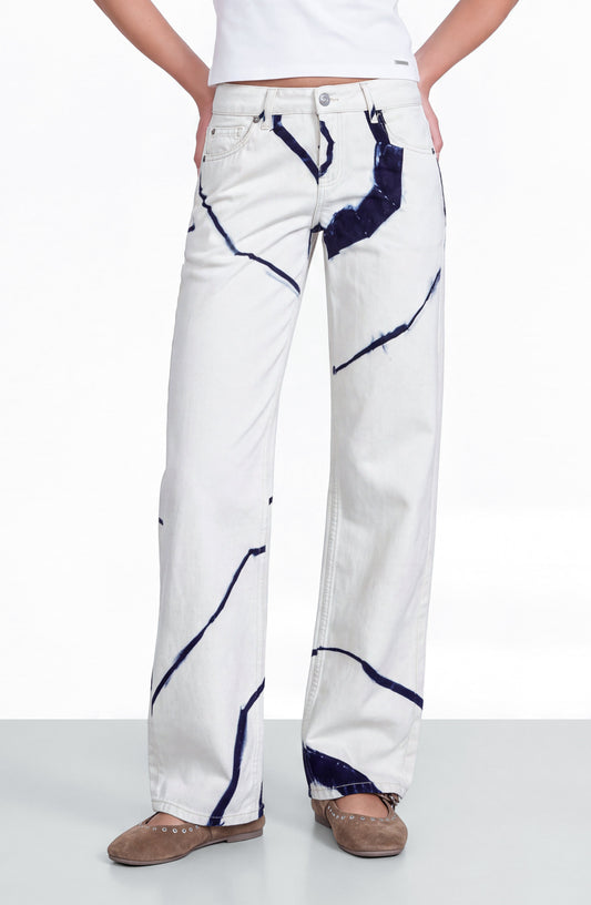 Pantalón Tie Dye White