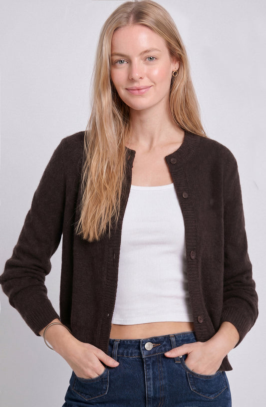 Cardigan Botones Brown